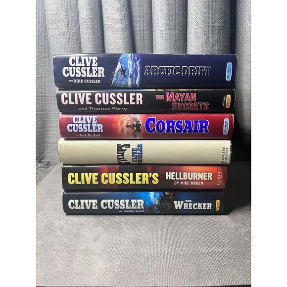 Clive Cussler Mixed Books Lot of 6 HB DJ Oregon Files Dirk Pitt - Picture 1 of 15